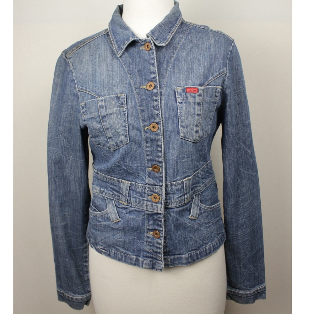 Colin's Y2K Fitted Denim Jacket Large Paris Hilton Britney McBling
